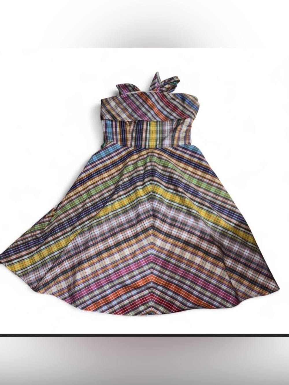 Vintage Ralph Lauren MADRAS Dress Women’s Sz 6 Plaid Sleeveless Sundress - Picture 2 of 7